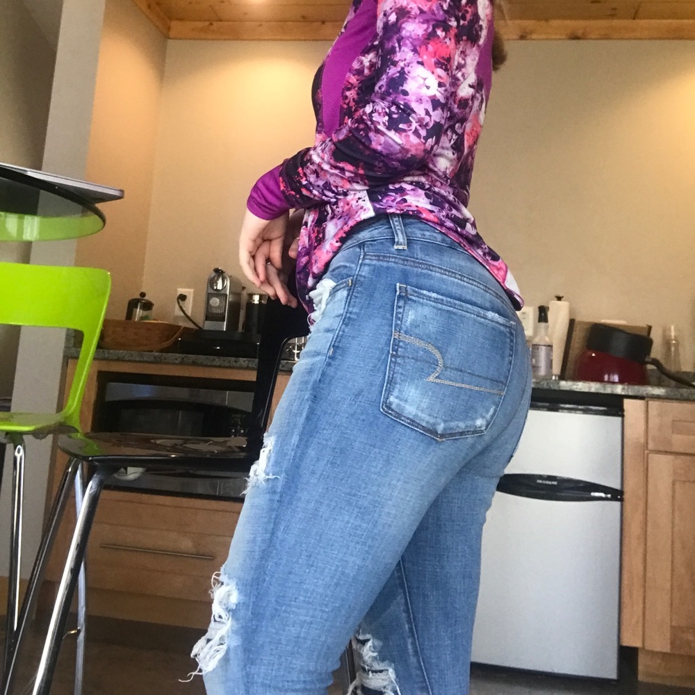 💙American Eagle Crop High Rise Jeans